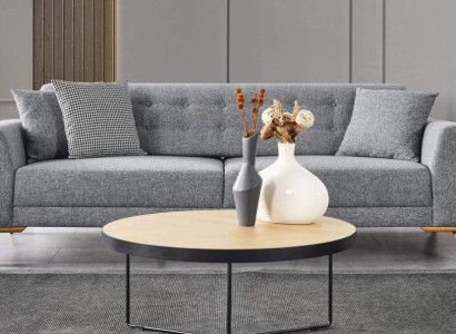 Modern Dreisitzer Sofa Grau Couchen luxus Möbel im Wohnzimmer 223cm